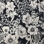 Elan Pottery Transfers Daffodils & Poppies Underglaze Transfer - White