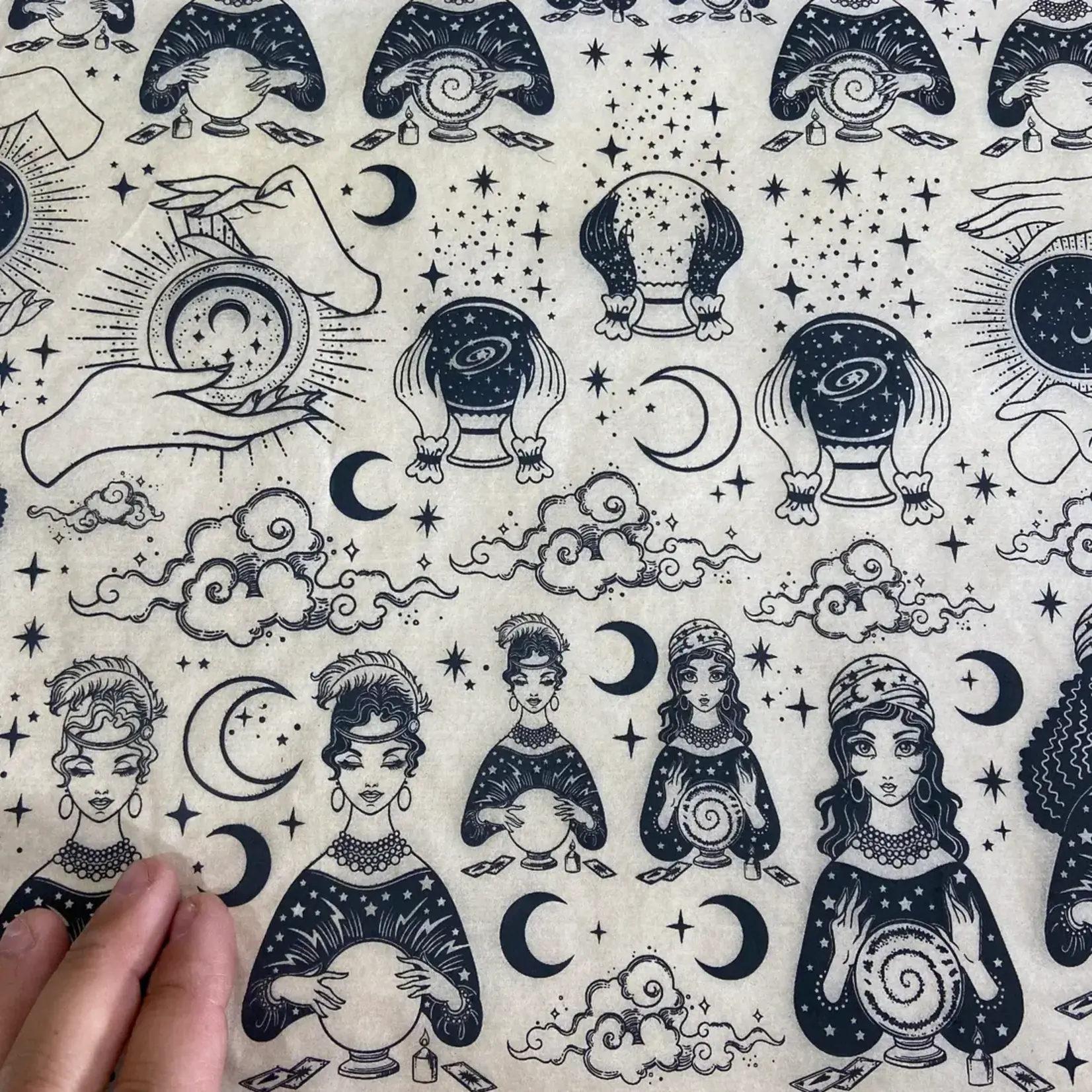 Elan Pottery Transfers Fortune Teller Underglaze Transfer - Black