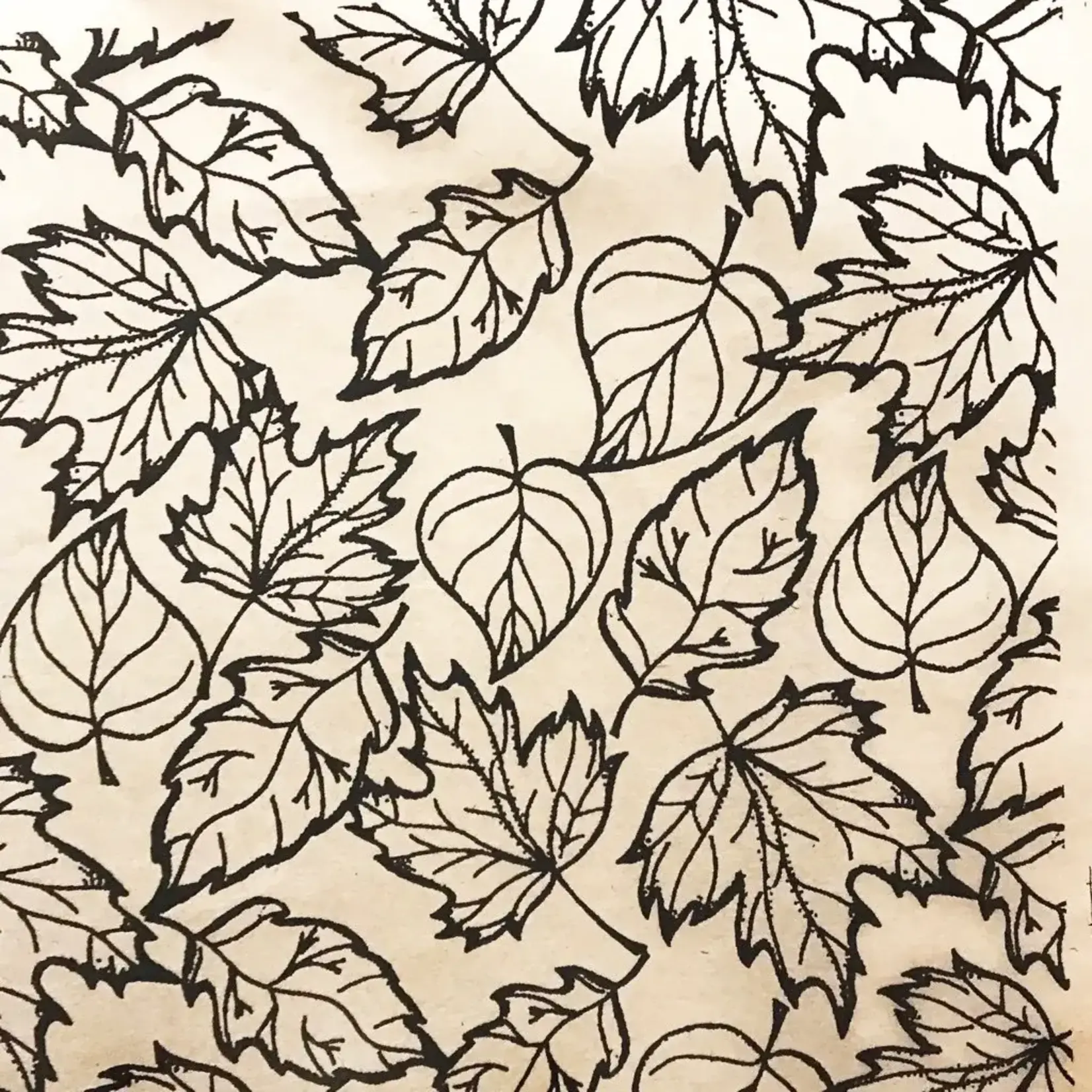Elan Pottery Transfers Fall Leaves Underglaze Transfer - Black