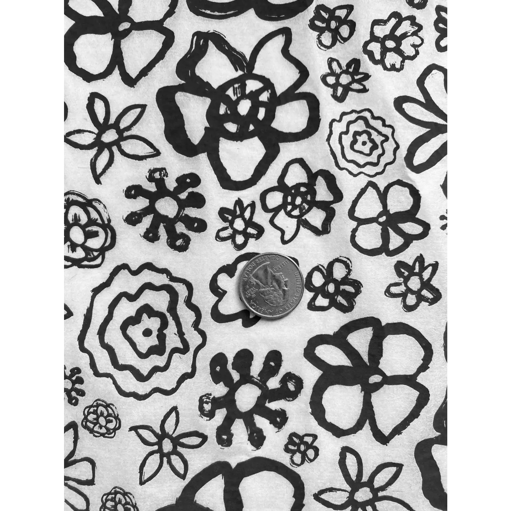 Elan Pottery Transfers Ink Flowers Underglaze Transfer - Black