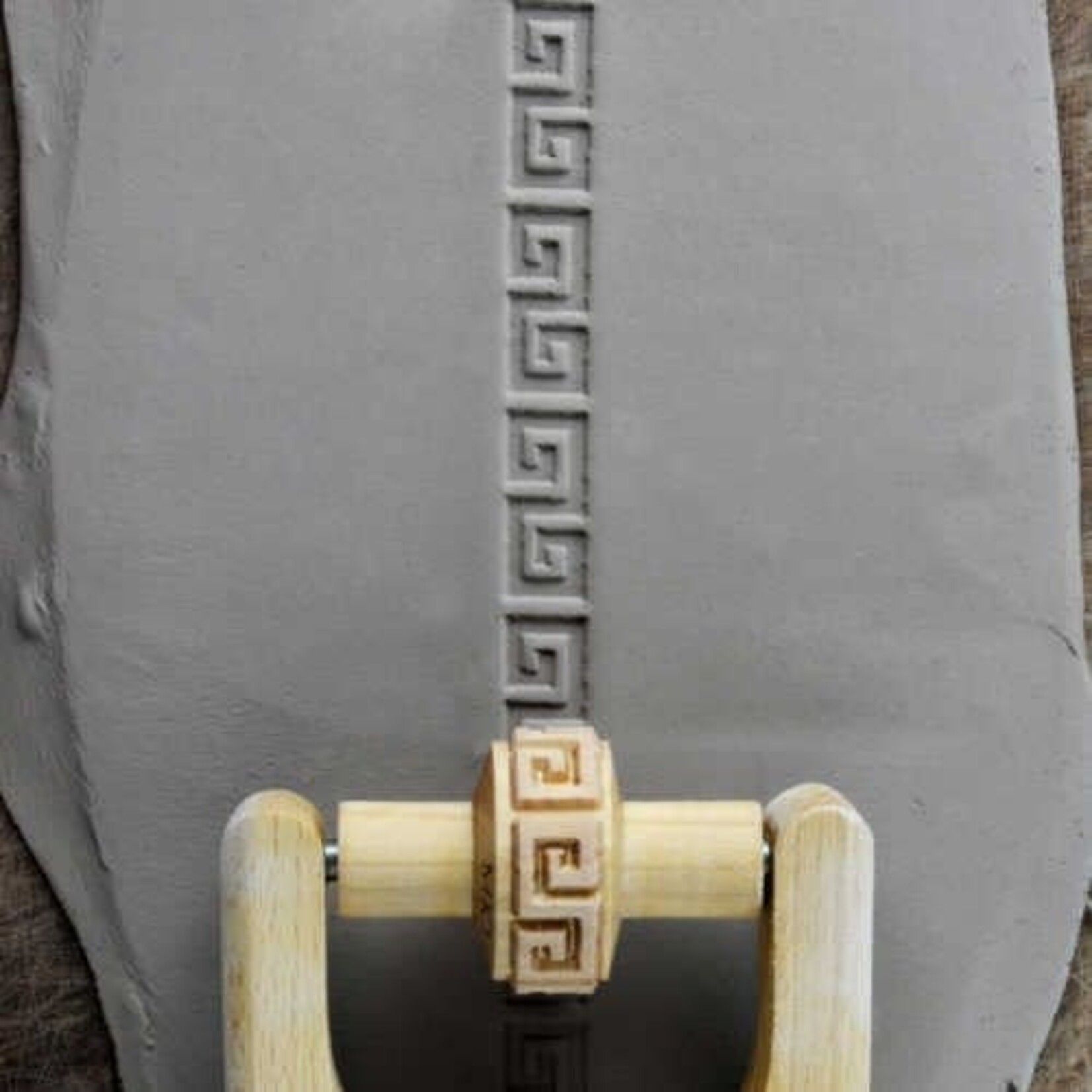 MKM POTTERY TOOLS MKM RS-031 Small Handle Roller – Geometric Design 2