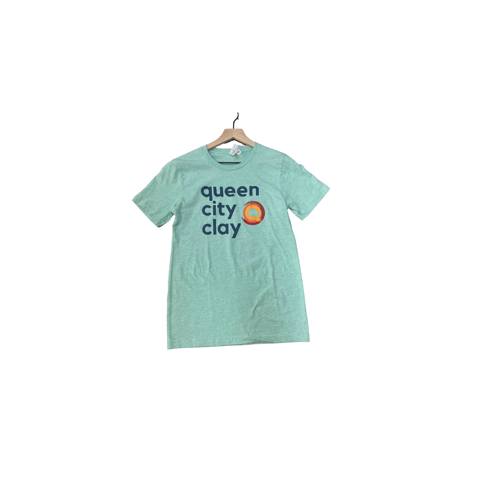 Queen City Clay QCC Mint Stacked Logo Tee Shirt