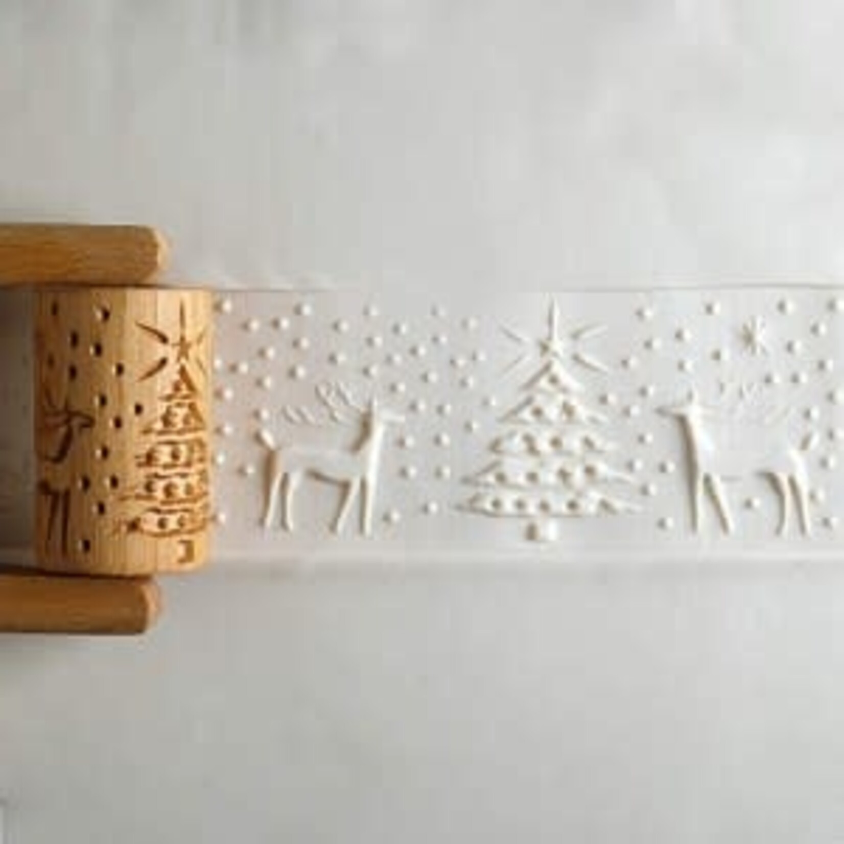 MKM POTTERY TOOLS MKM RL-045 Large Handle Roller – Reindeer Christmas