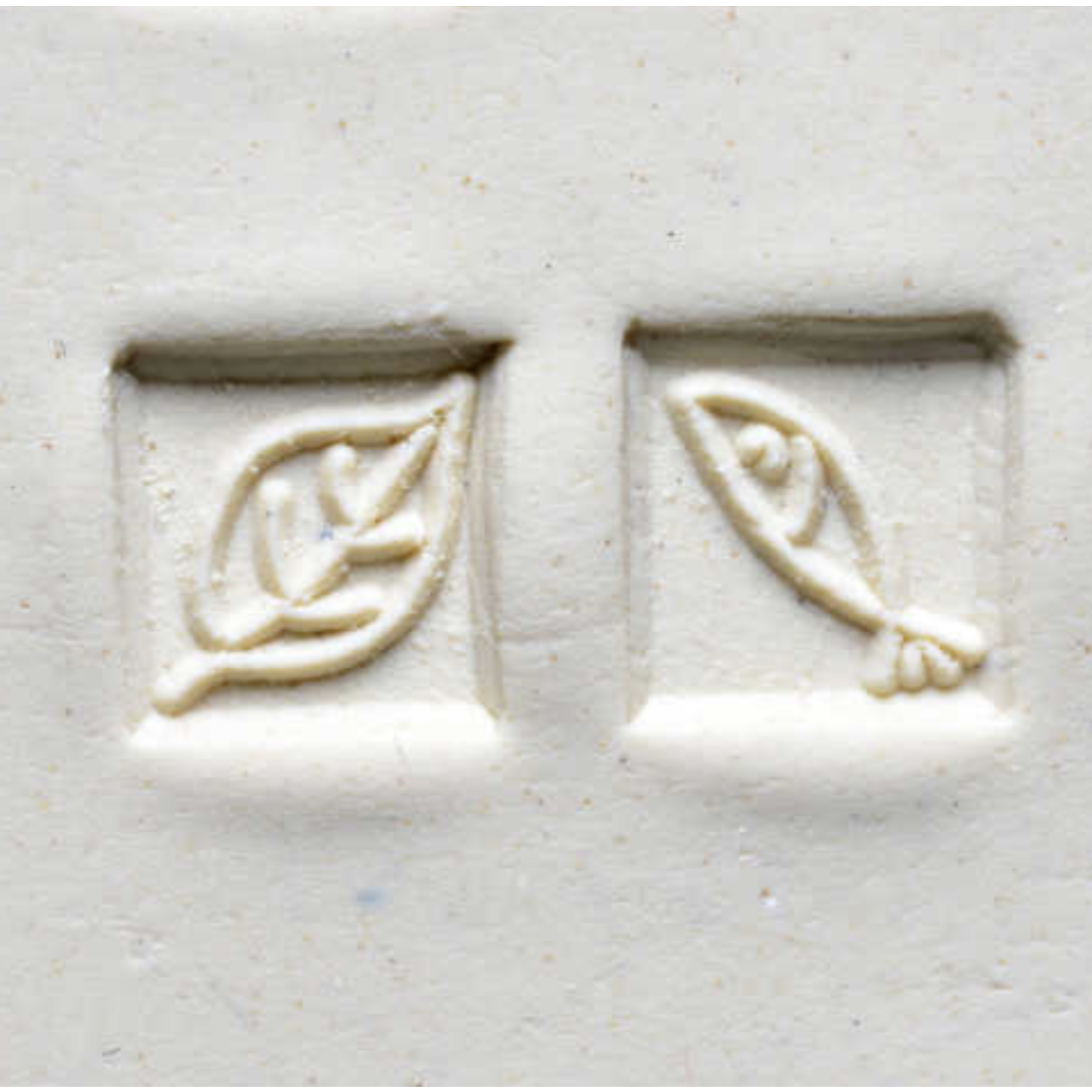 MKM POTTERY TOOLS MKM Sss-008 Small Square Stamp - Fish / Leaf