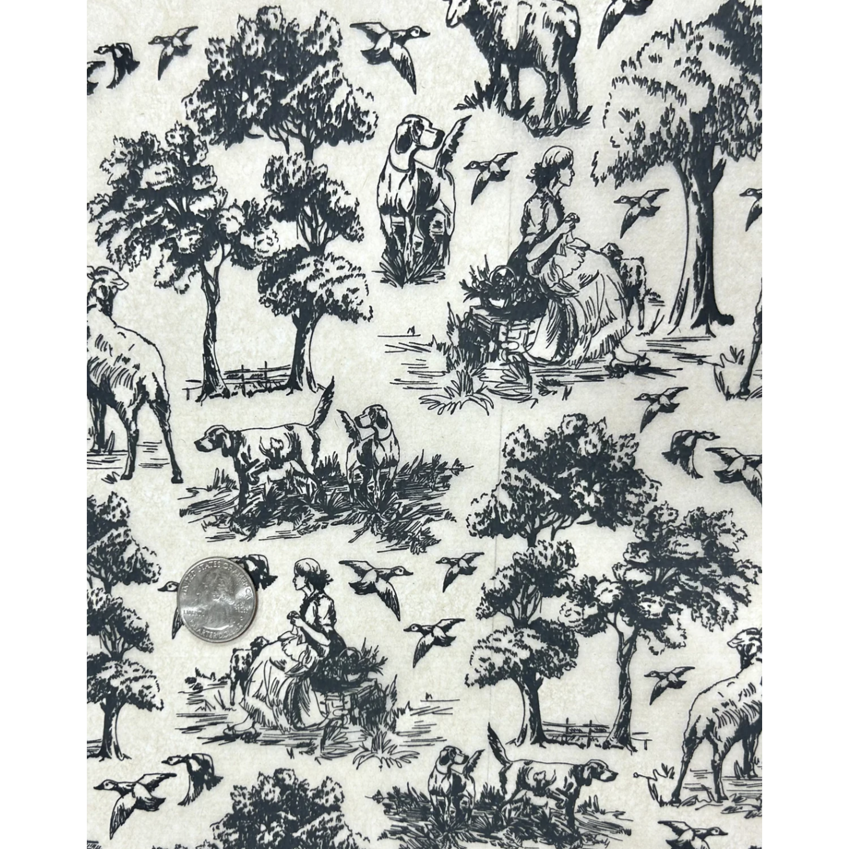 Elan Pottery Transfers Countryside Toile Underglaze Transfer - Black