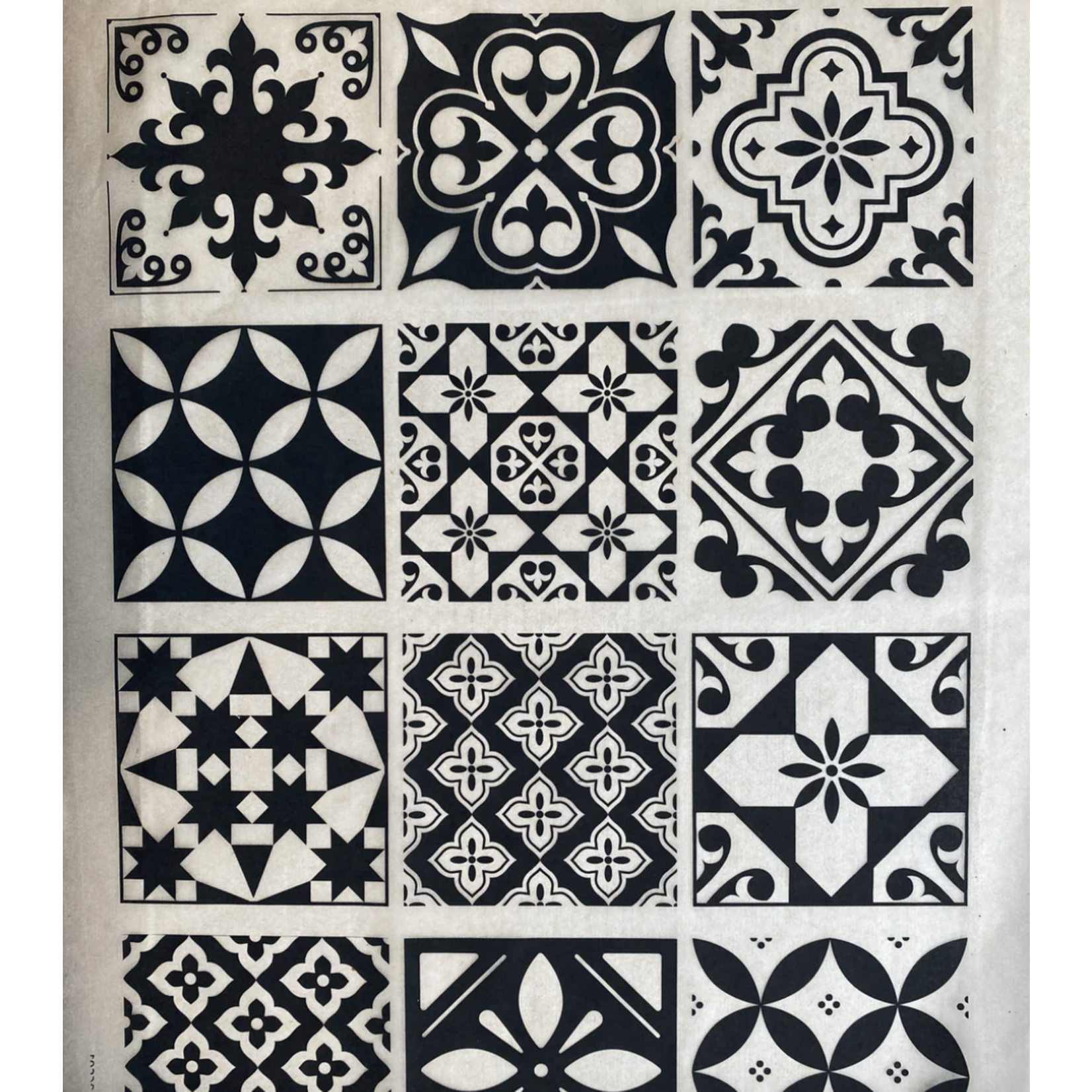 Elan Pottery Transfers Moroccan Tiles B Underglaze Transfer - Black