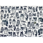 Elan Pottery Transfers Owls Underglaze Transfer - Black