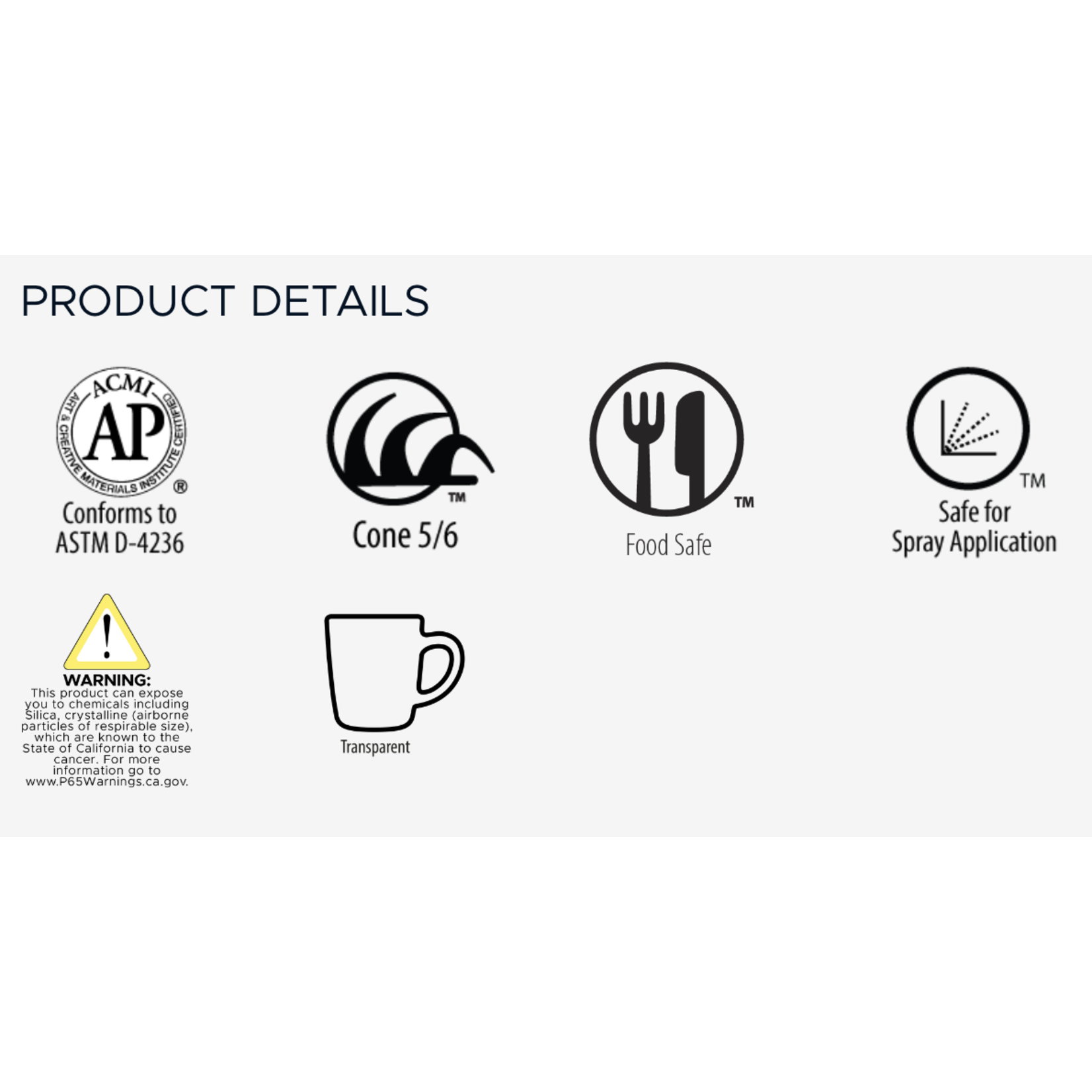American Art Clay GZ LIQ HF-9 ZINC-FREE CLEAR