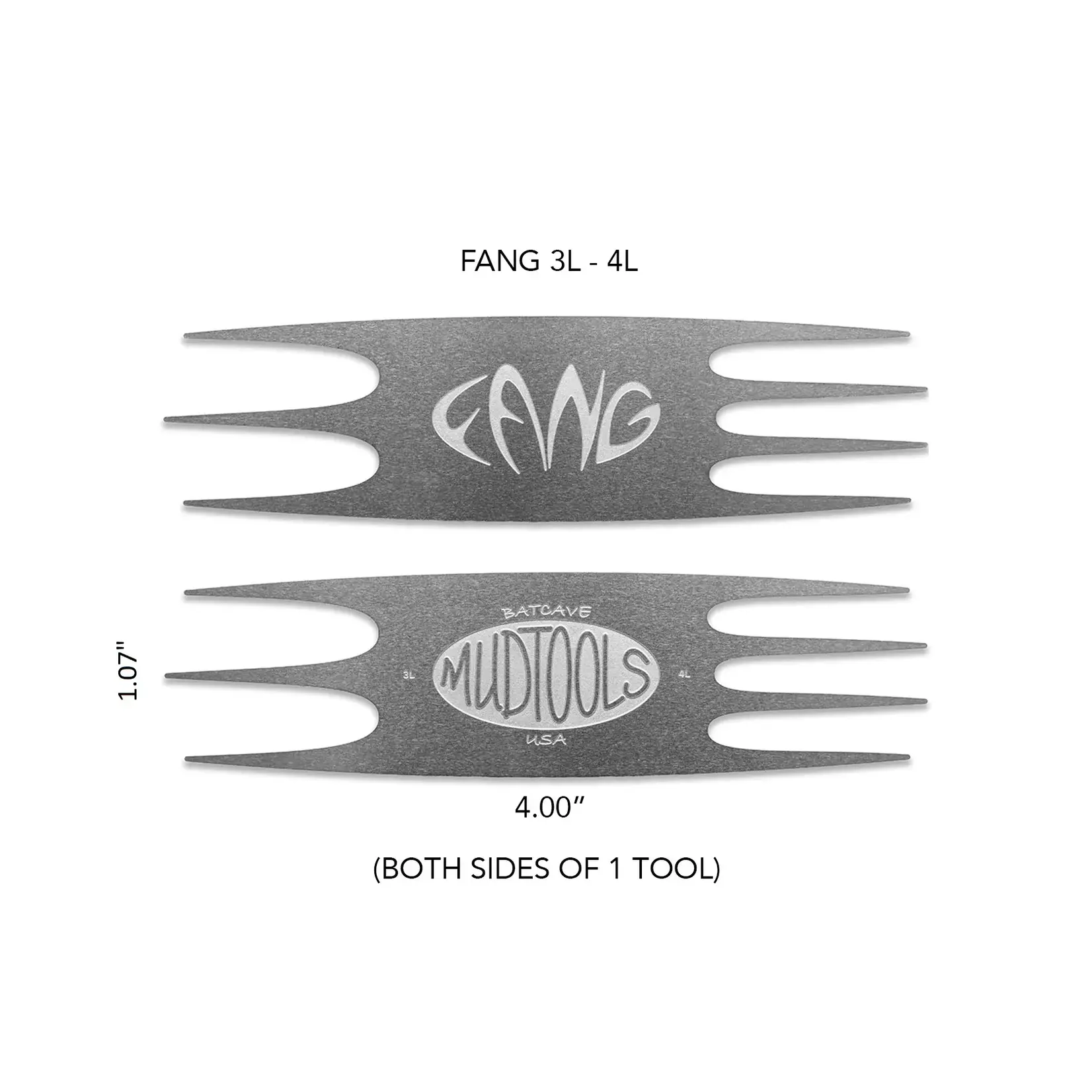 Mudtools FANG Large Stainless Steel Scoring Tools 3L-4L
