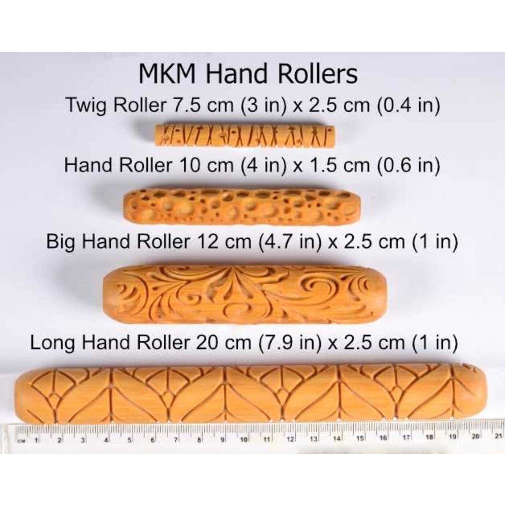 MKM POTTERY TOOLS MKM LHR-023 Long Hand Roller – Quilt Pattern