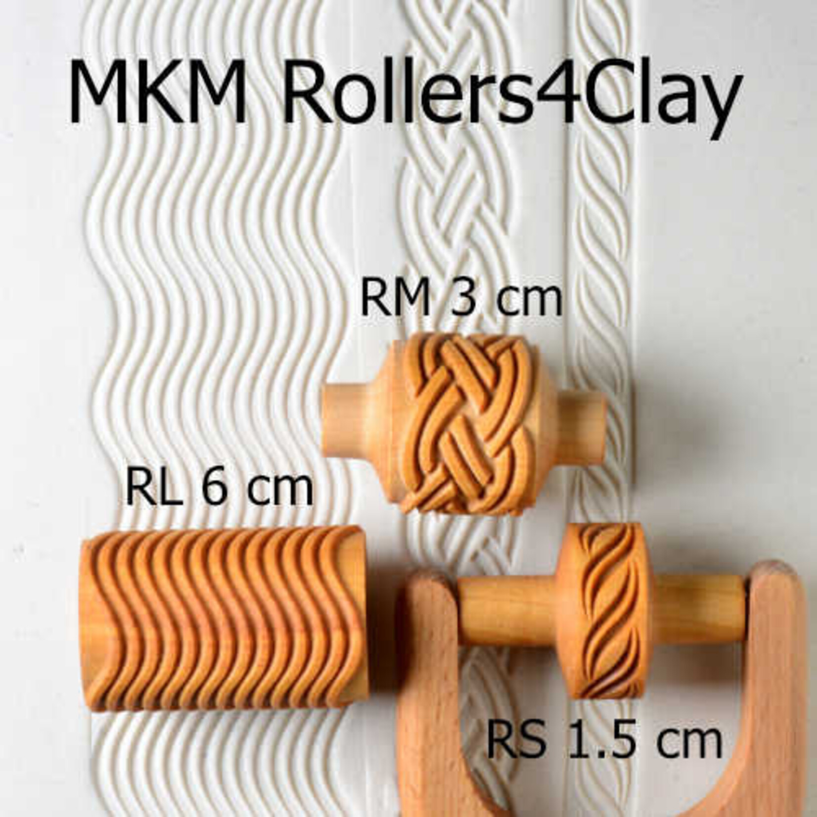 MKM POTTERY TOOLS MKM RL-026 Large Handle Roller – Clematis