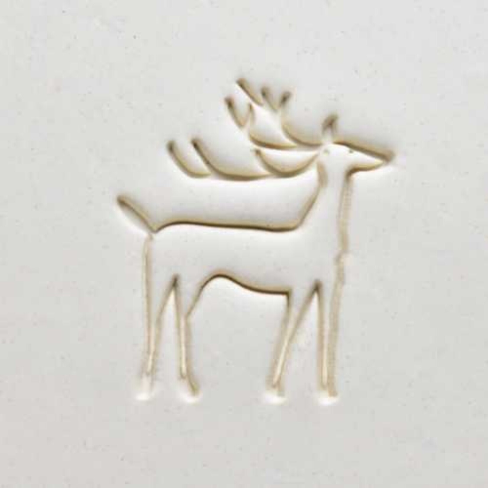 MKM POTTERY TOOLS MKM SCXL-032 Round Stamp - Reindeer Outline