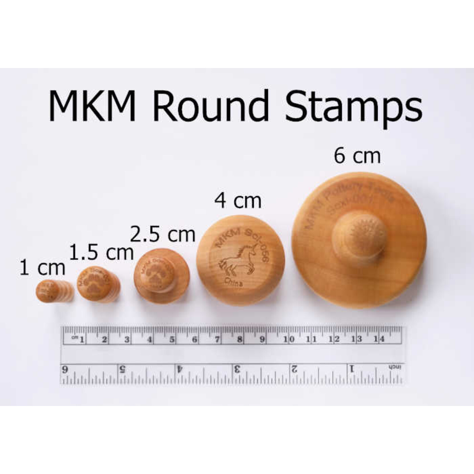 MKM POTTERY TOOLS MKM SCXL-032 Round Stamp - Reindeer Outline