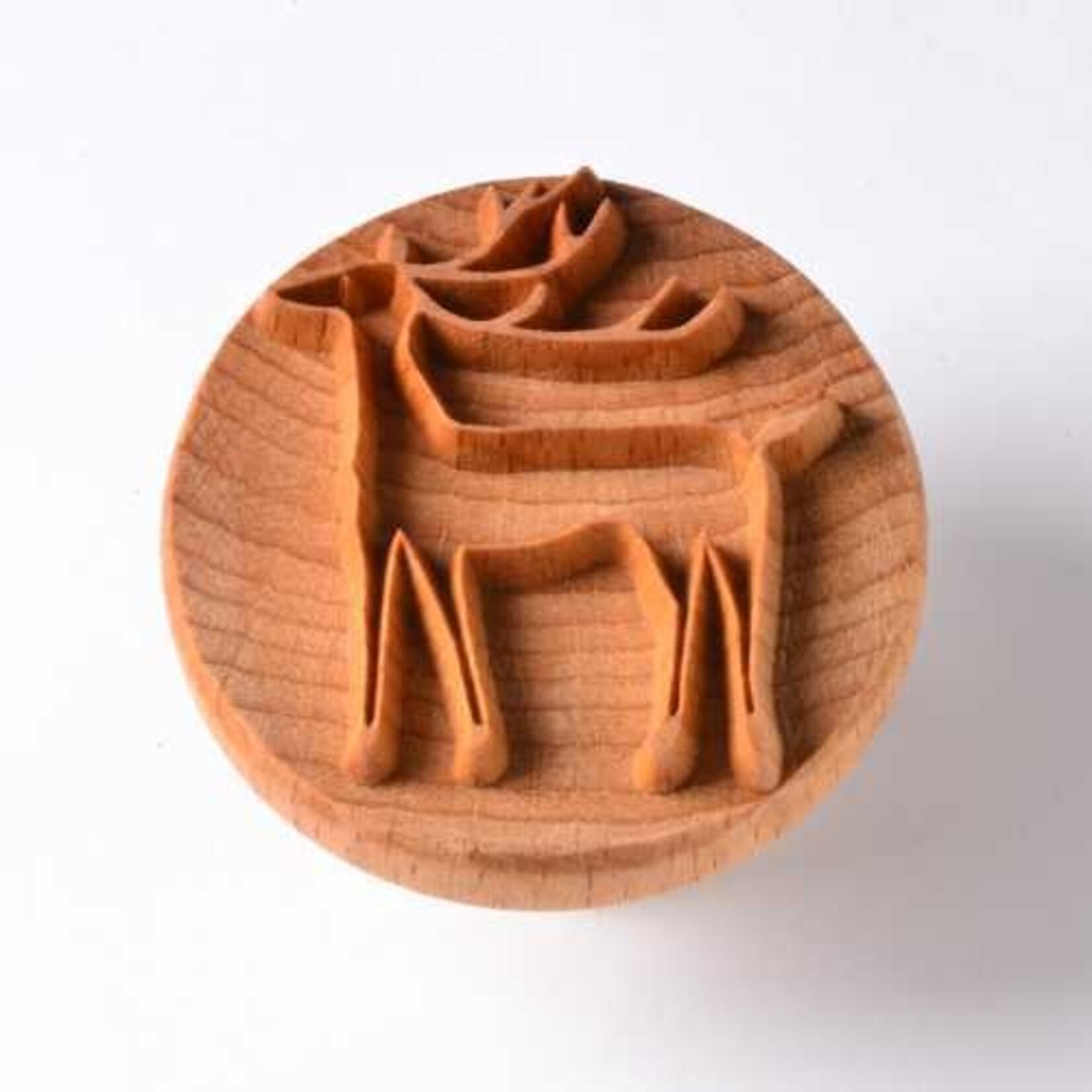 MKM POTTERY TOOLS MKM SCXL-032 Round Stamp - Reindeer Outline