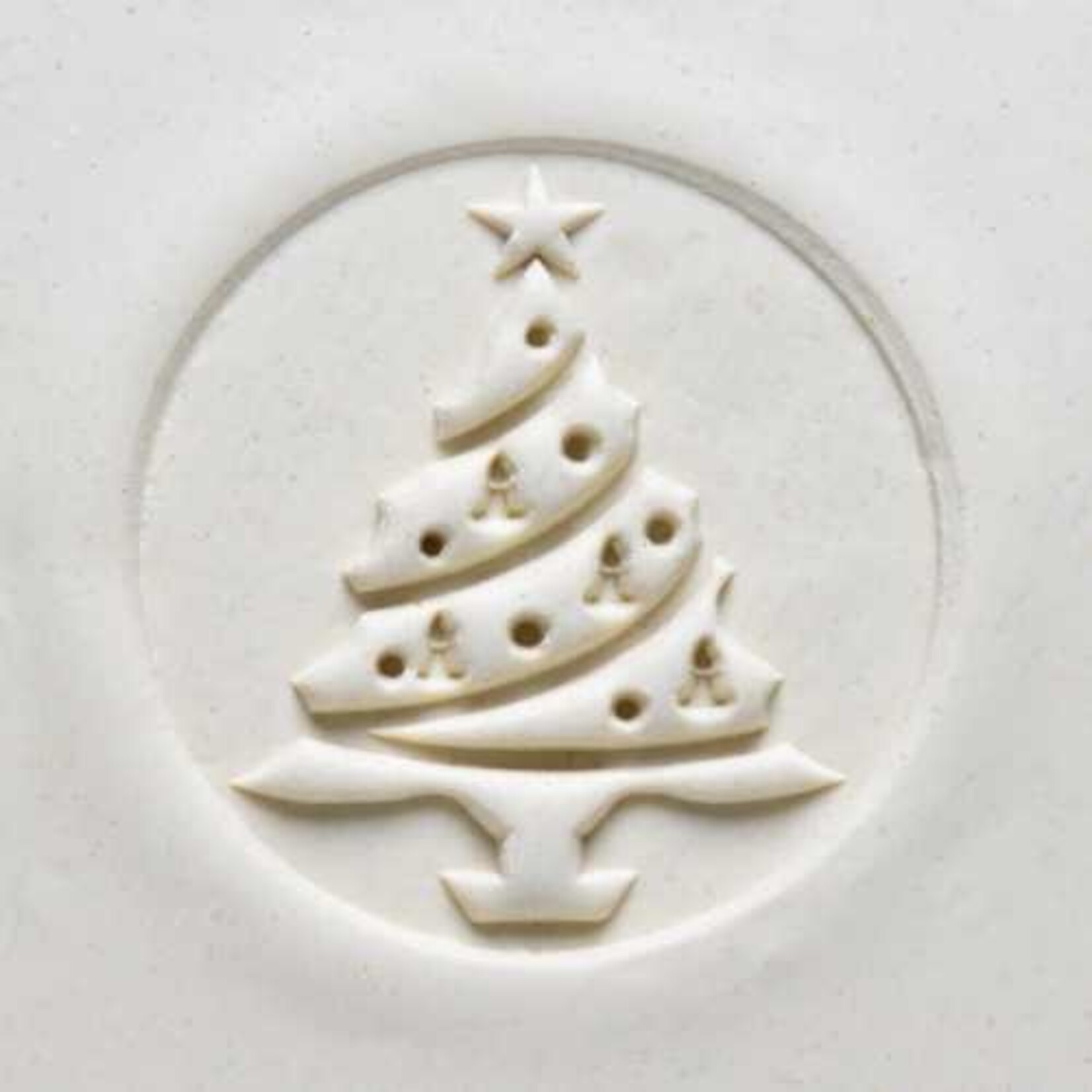 MKM POTTERY TOOLS MKM SCXL-035 Round Stamp - Christmas Tree