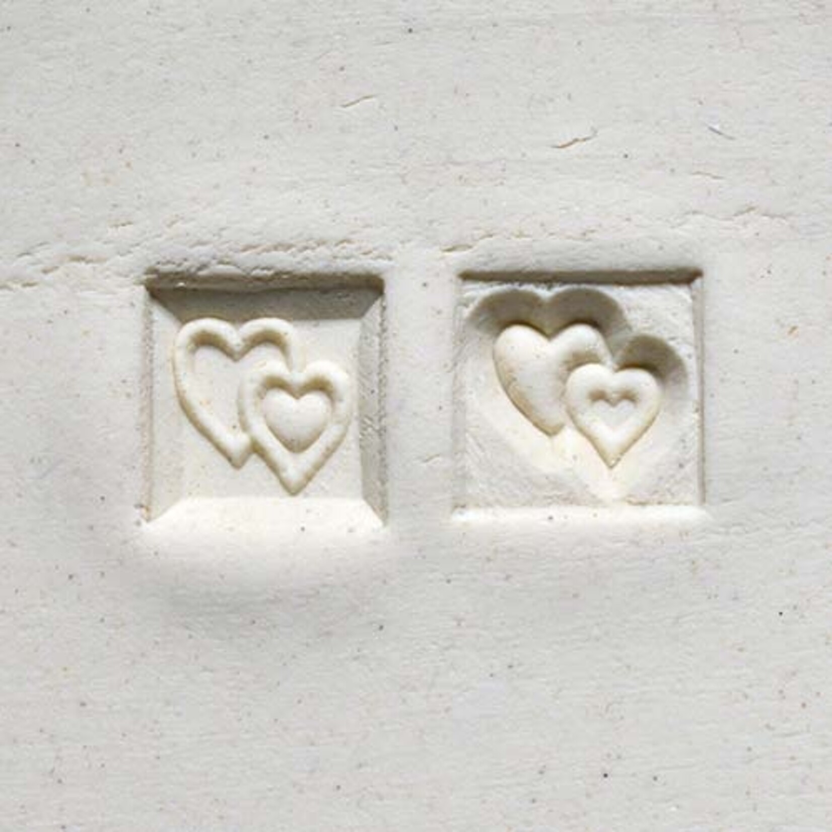 MKM POTTERY TOOLS MKM Sss-143 Small Square Stamp – Double Heart