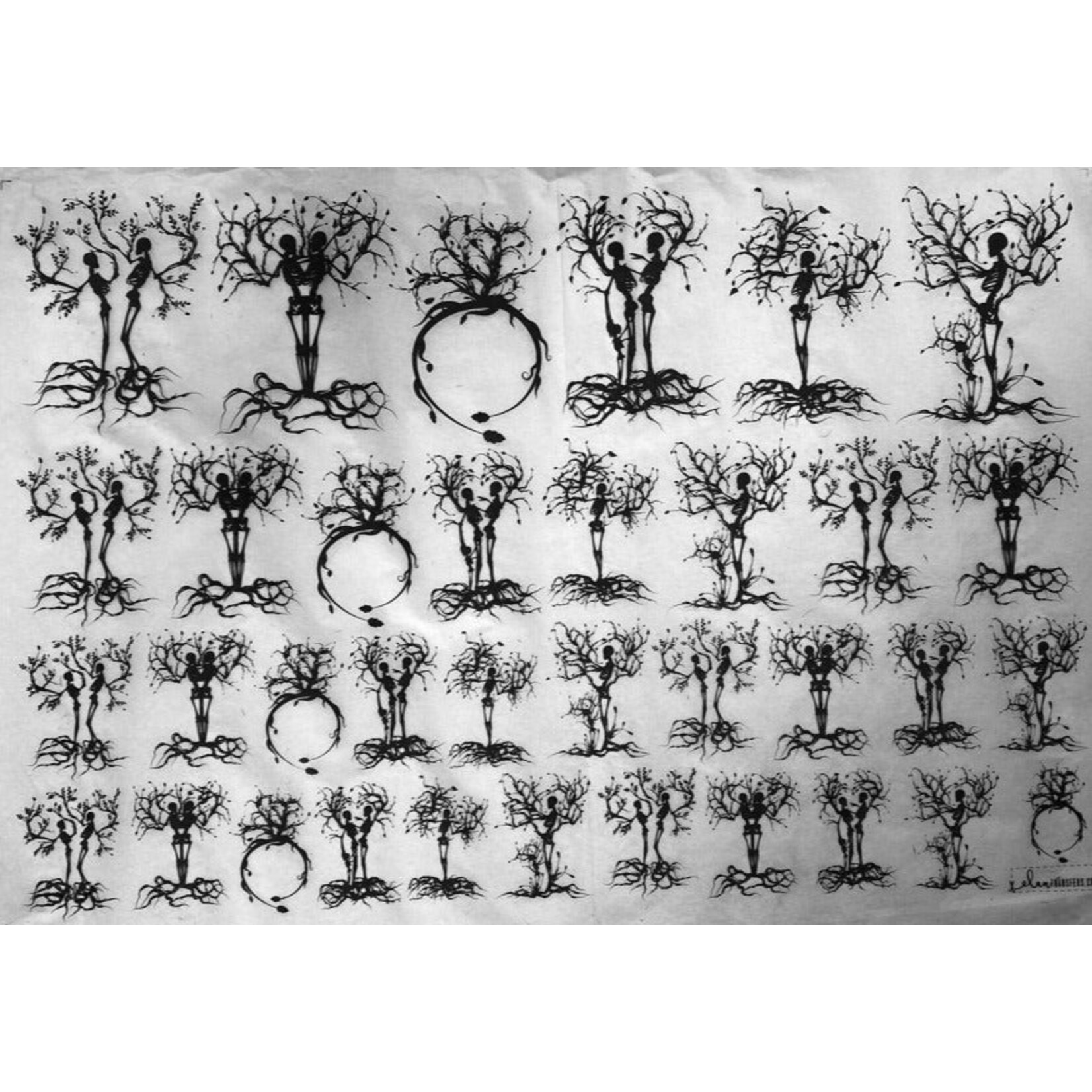 Elan Pottery Transfers Love Grows Underglaze Transfer - Black