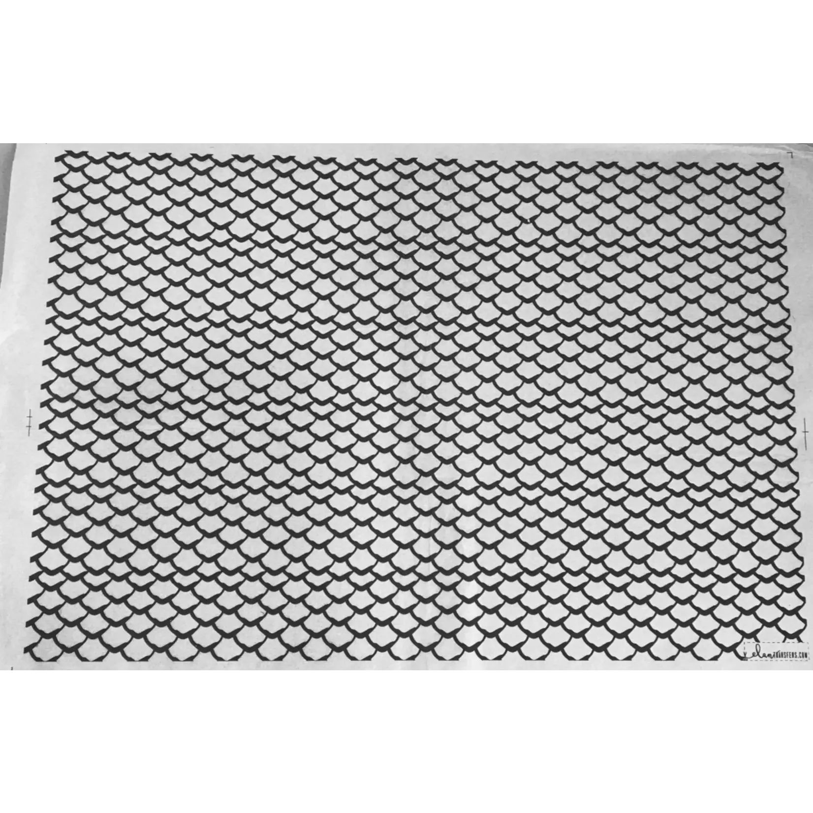 Elan Pottery Transfers Scales Underglaze Transfer - Black
