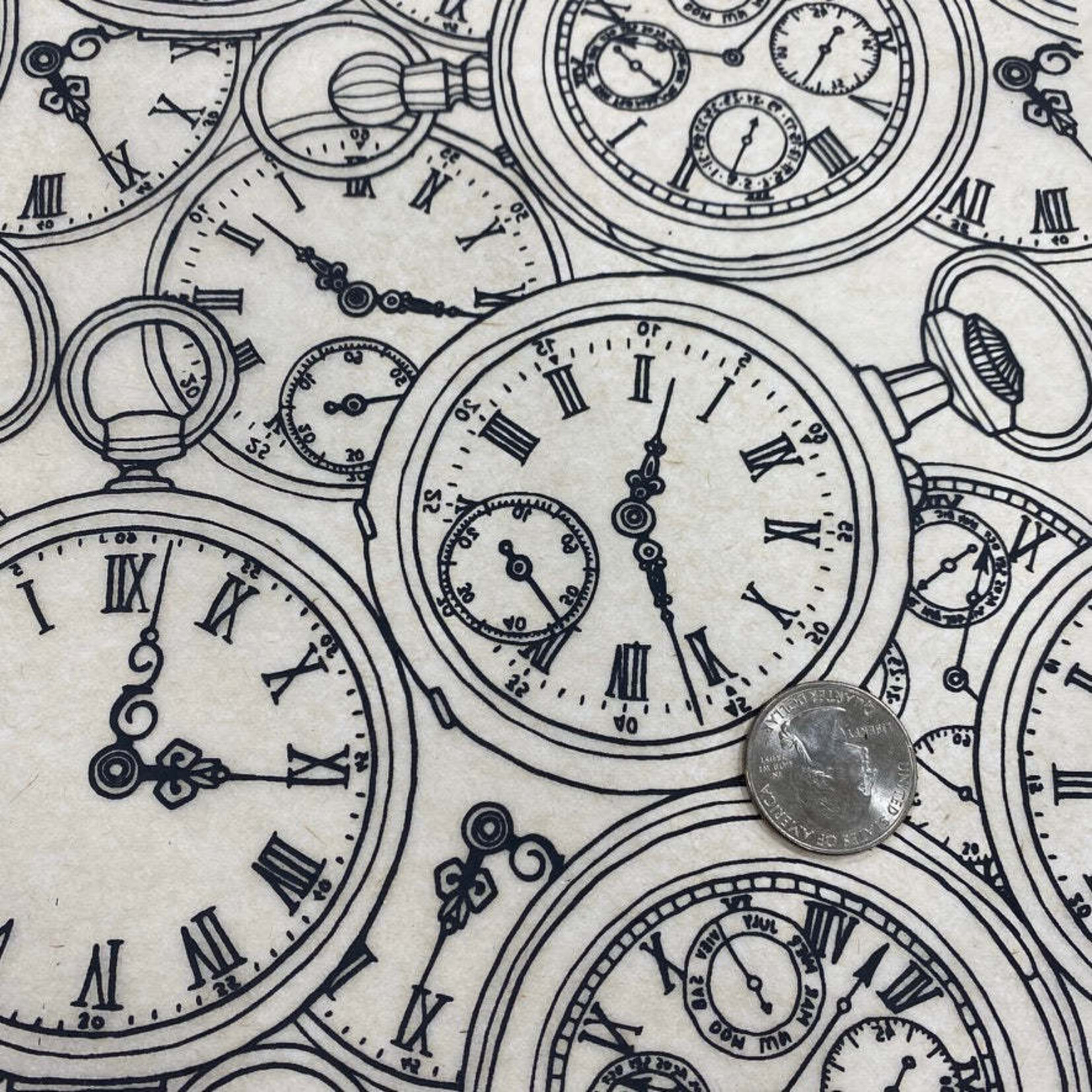 Elan Pottery Transfers Clocks Underglaze Transfer - Black