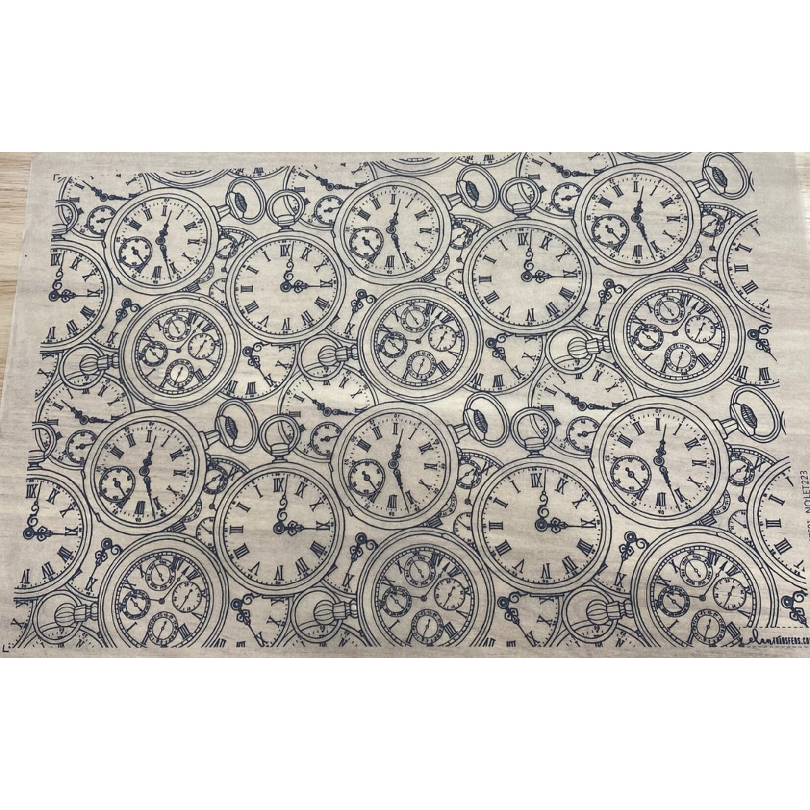 Elan Pottery Transfers Clocks Underglaze Transfer - Black