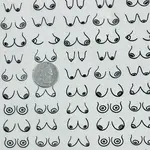 Elan Pottery Transfers Boobies Underglaze Transfer - Black