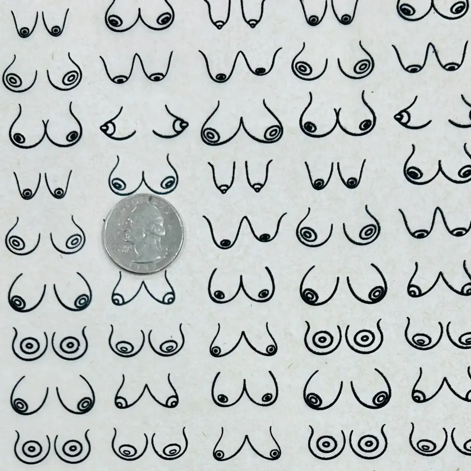 Elan Pottery Transfers Boobies Underglaze Transfer - Black