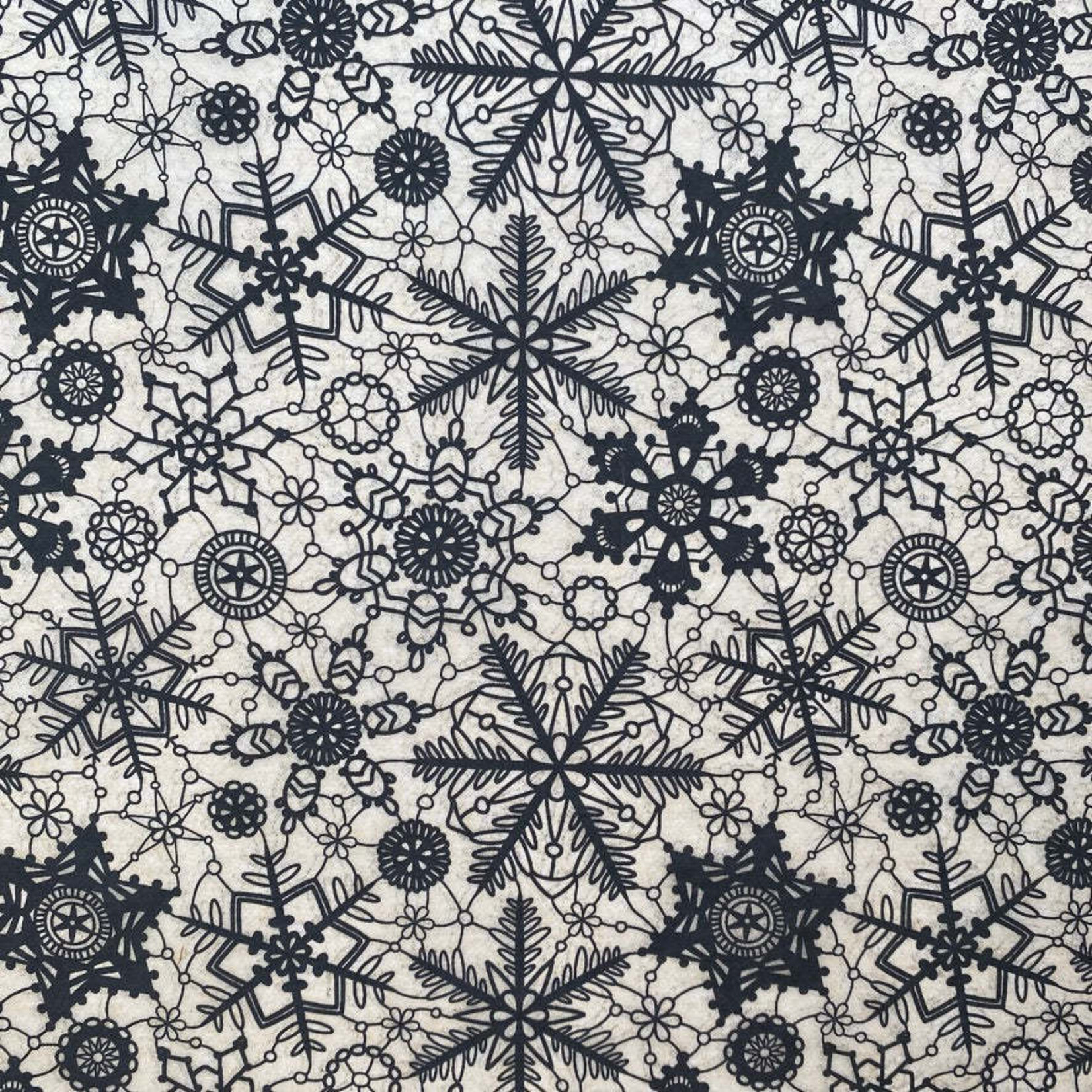 Elan Pottery Transfers Snowflake Lace Underglaze Transfer - Black