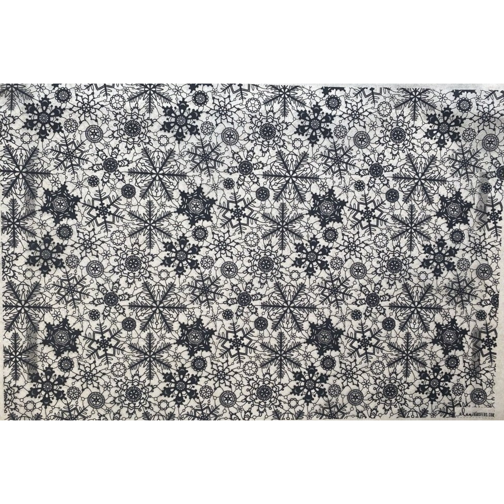 Elan Pottery Transfers Snowflake Lace Underglaze Transfer - Black