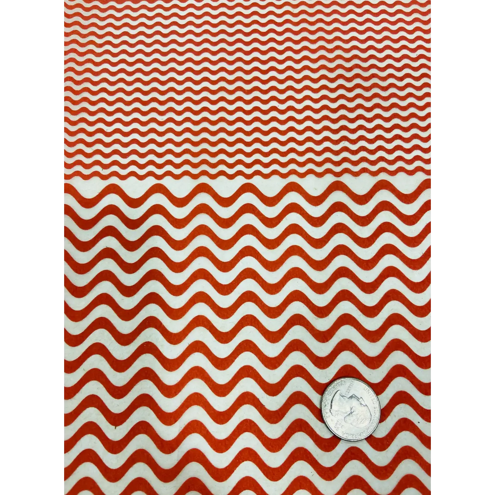 Elan Pottery Transfers Wavy Lines Underglaze Transfer - Red