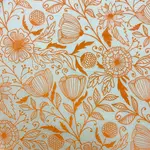 Elan Pottery Transfers Flower Doodle Underglaze Transfer - Orange