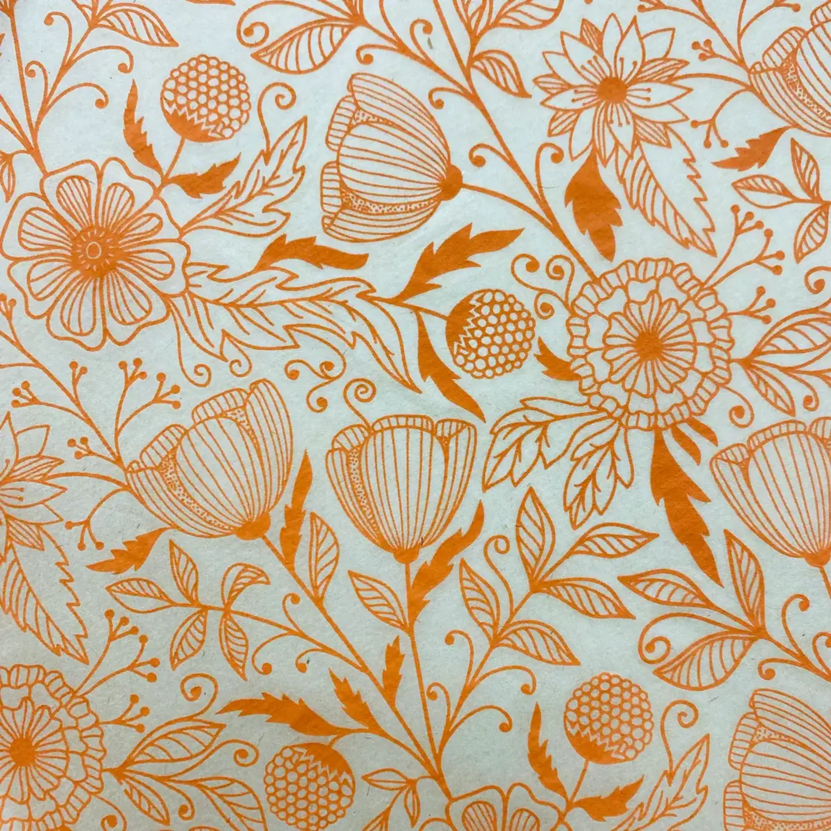 Elan Pottery Transfers Flower Doodle Underglaze Transfer - Orange
