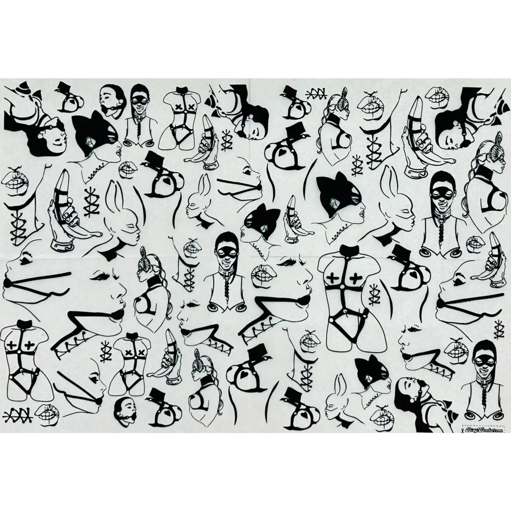 Elan Pottery Transfers Gag Me Underglaze Transfer - Black