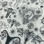 Elan Pottery Transfers Floral Womb - Underglaze Transfer - Black