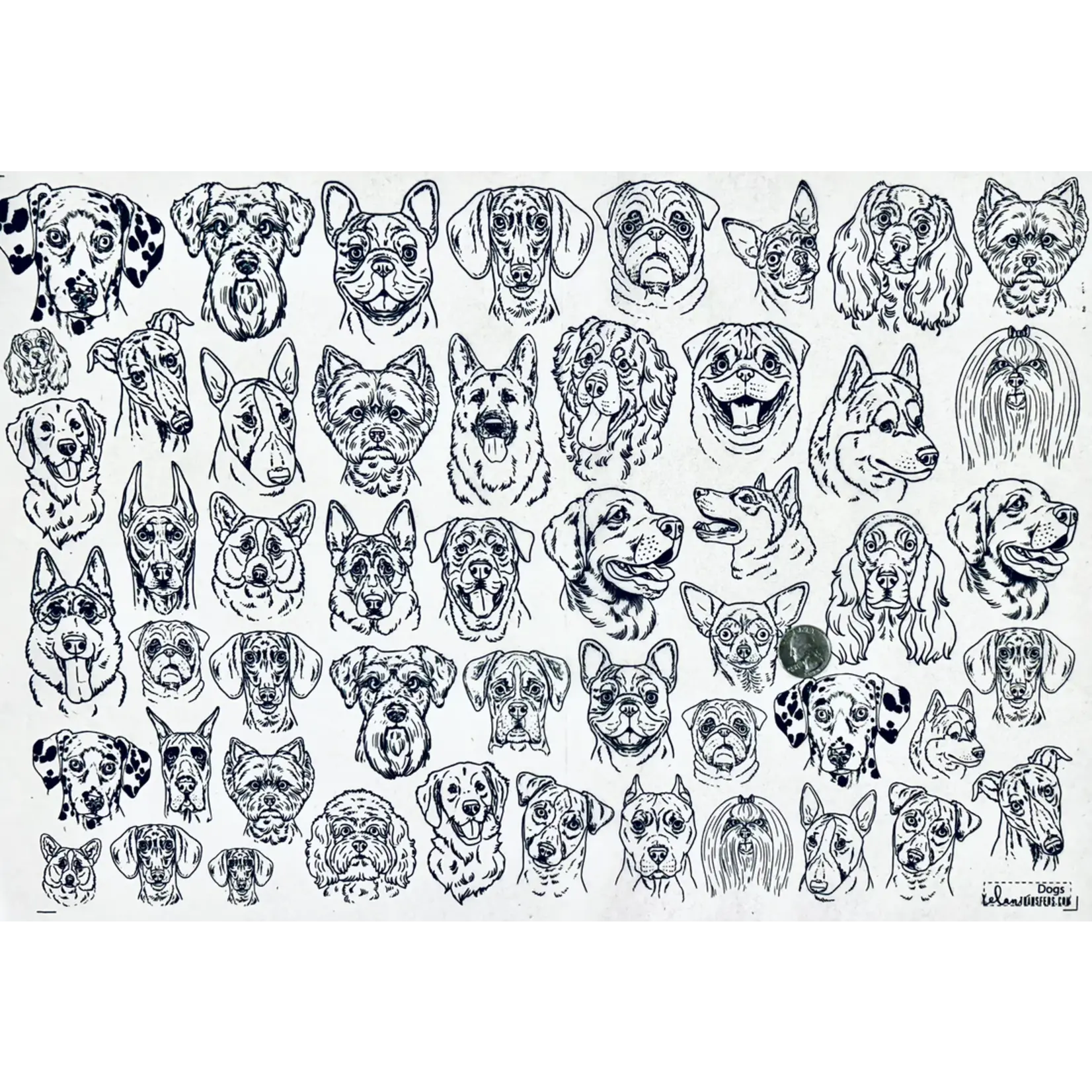 Elan Pottery Transfers Dogs Underglaze Transfer - Black