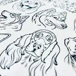 Elan Pottery Transfers Dogs Underglaze Transfer - Black