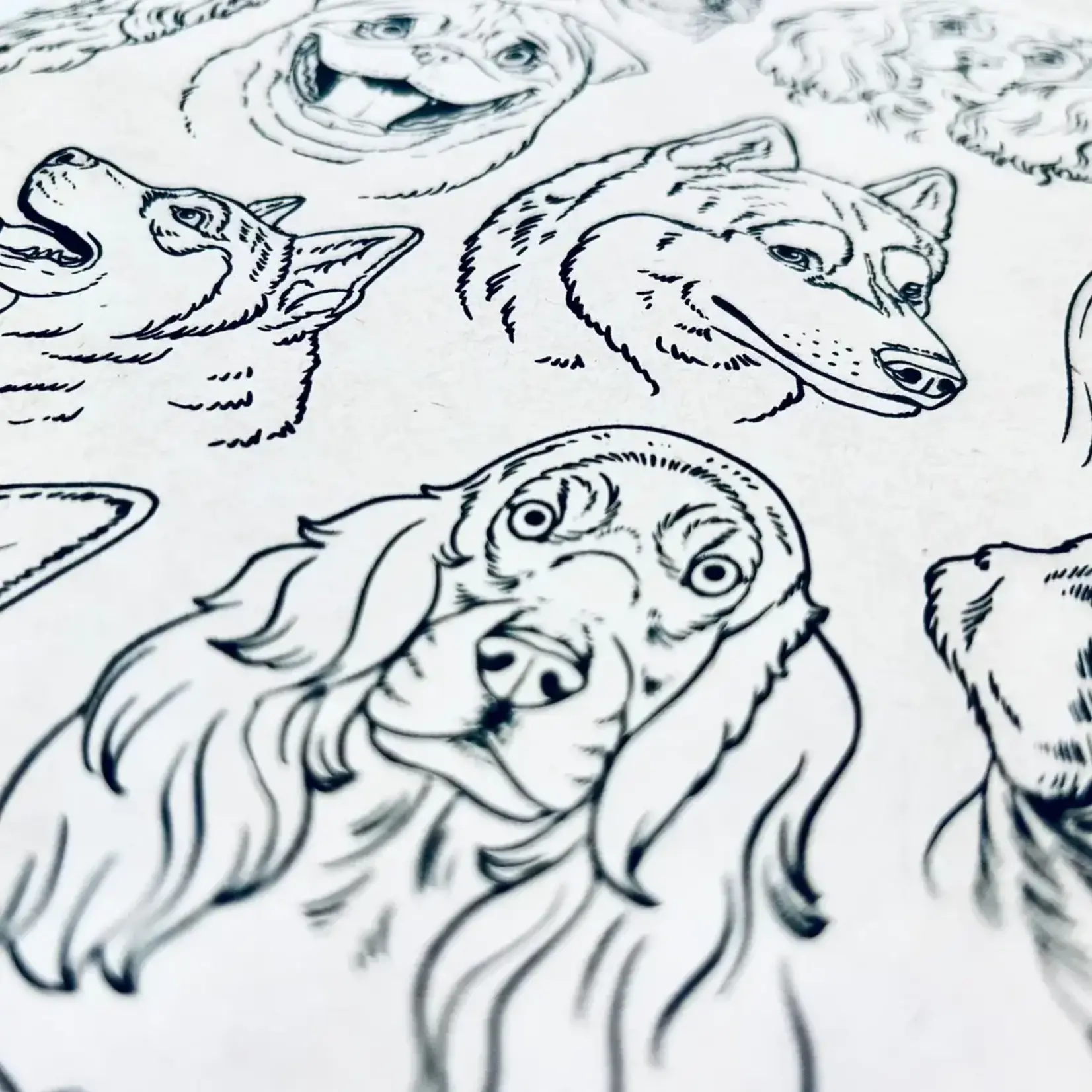 Elan Pottery Transfers Dogs Underglaze Transfer - Black