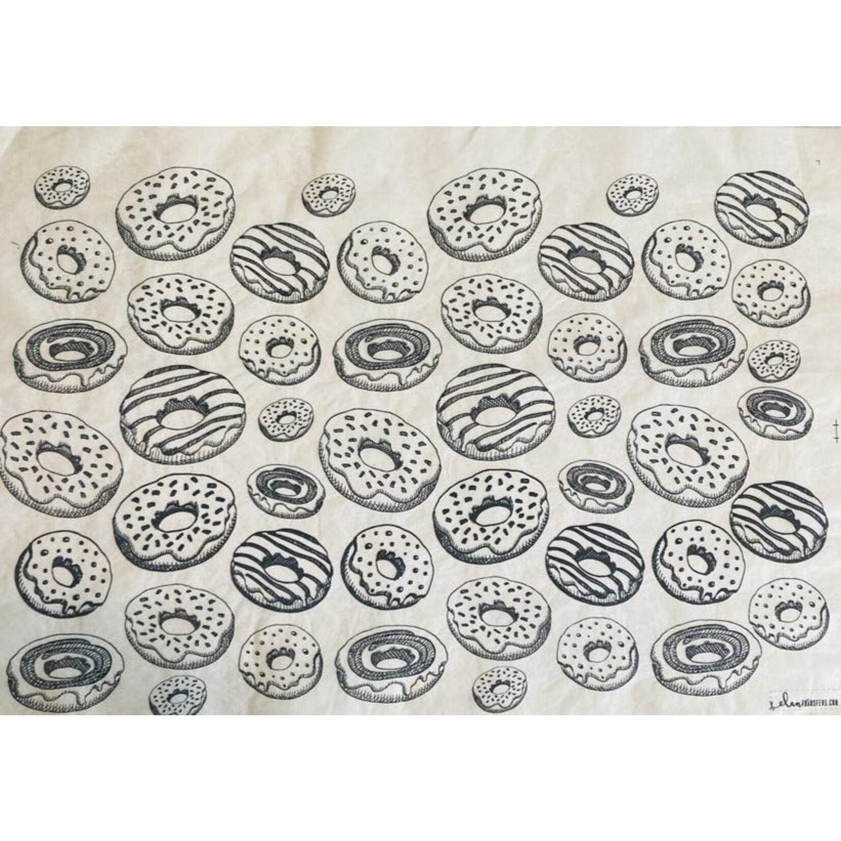 Elan Pottery Transfers Doughnuts Underglaze Transfer - Black