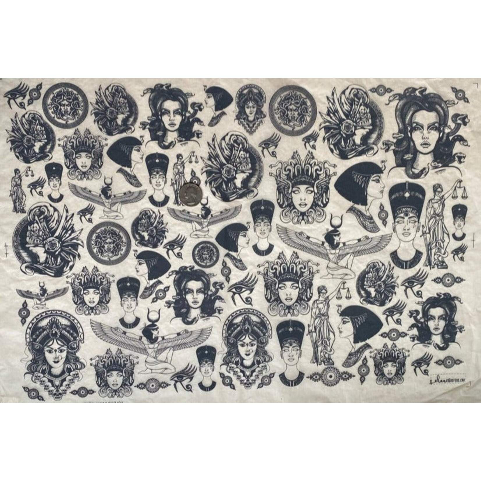 Elan Pottery Transfers Mythological Underglaze Transfer - Black