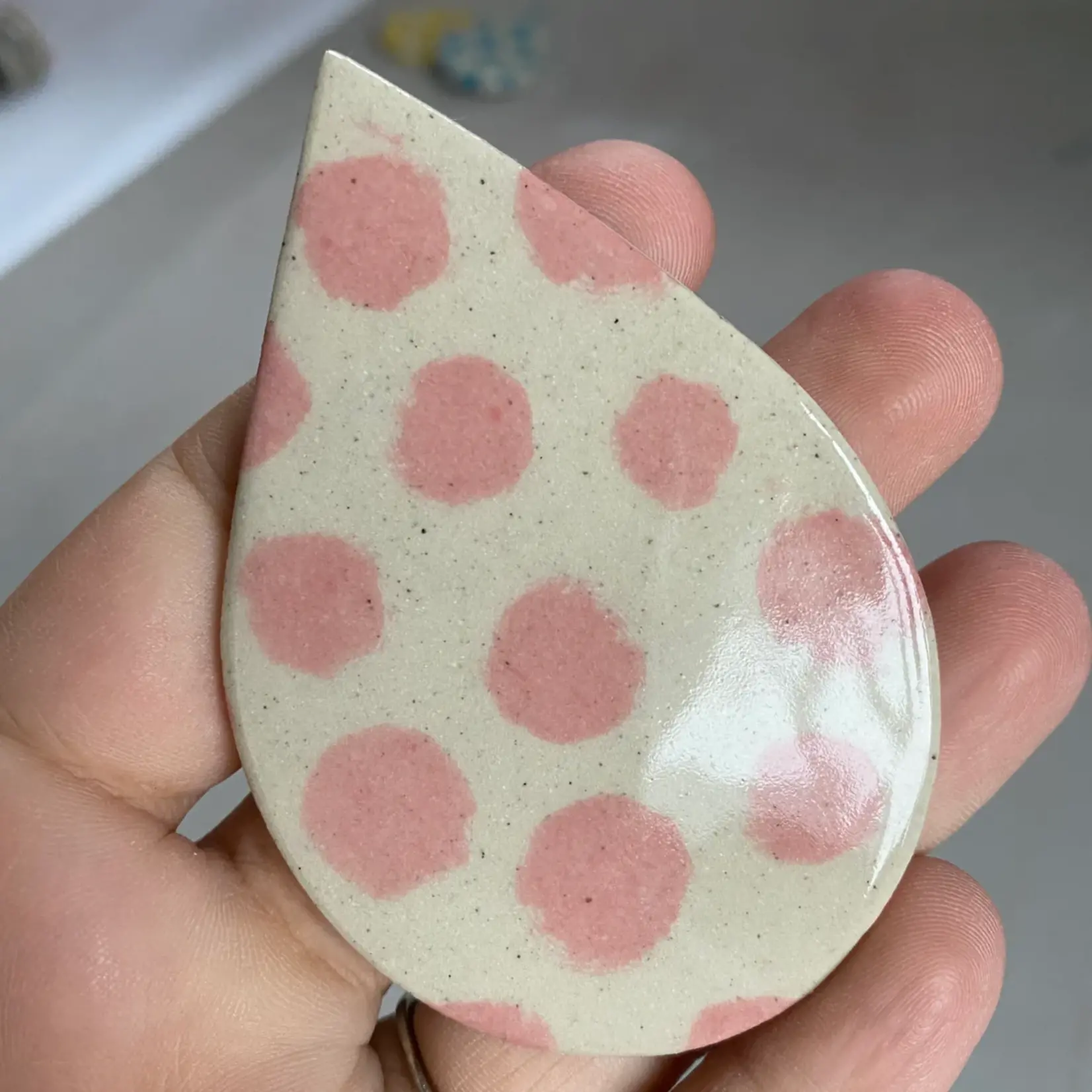Elan Pottery Transfers Polka Dots Underglaze Transfer - Pink