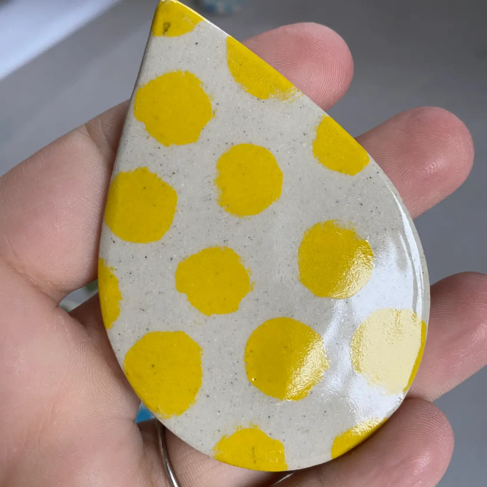 Elan Pottery Transfers Polka Dots Underglaze Transfer - Yellow
