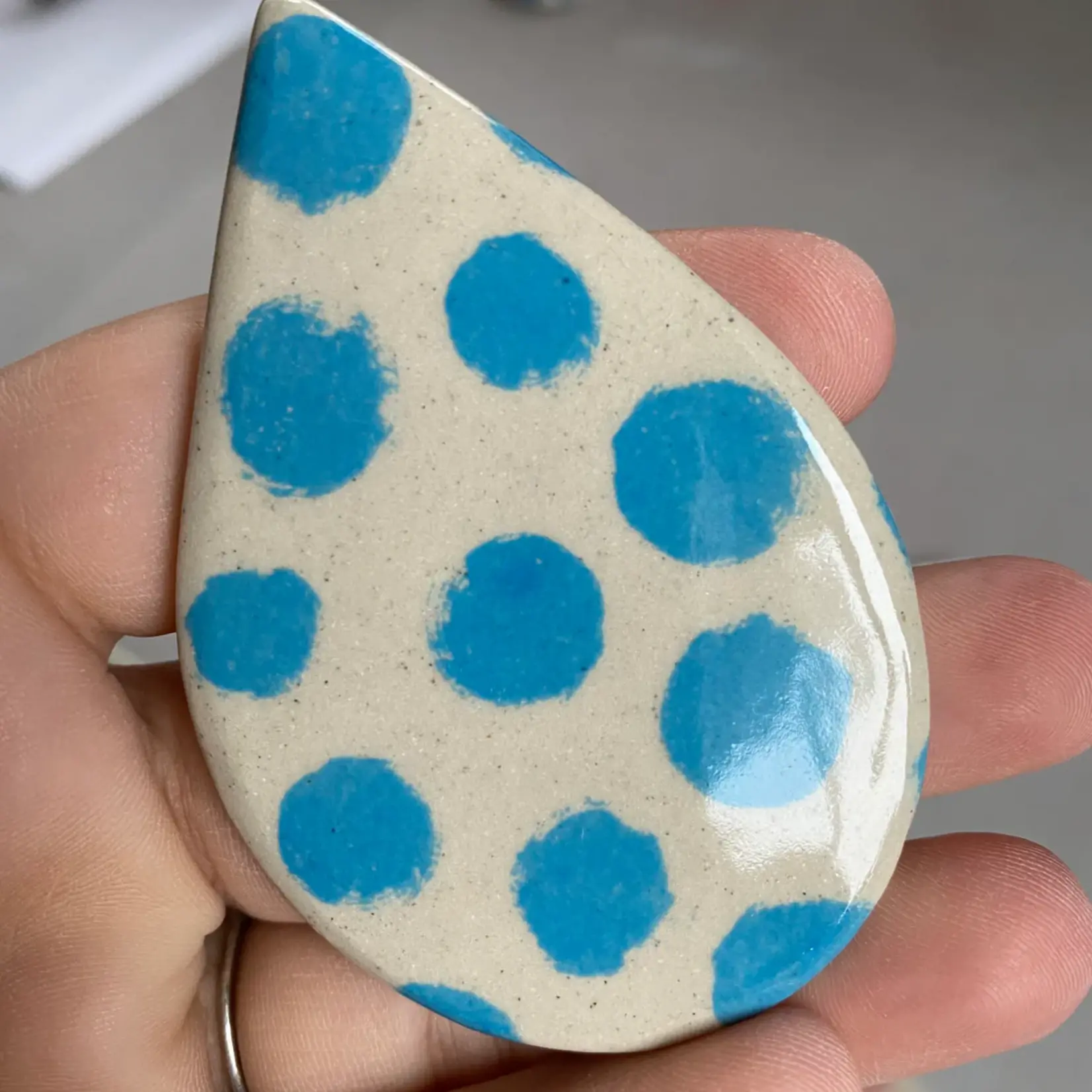 Elan Pottery Transfers Polka Dots - Underglaze Transfer - turquoise