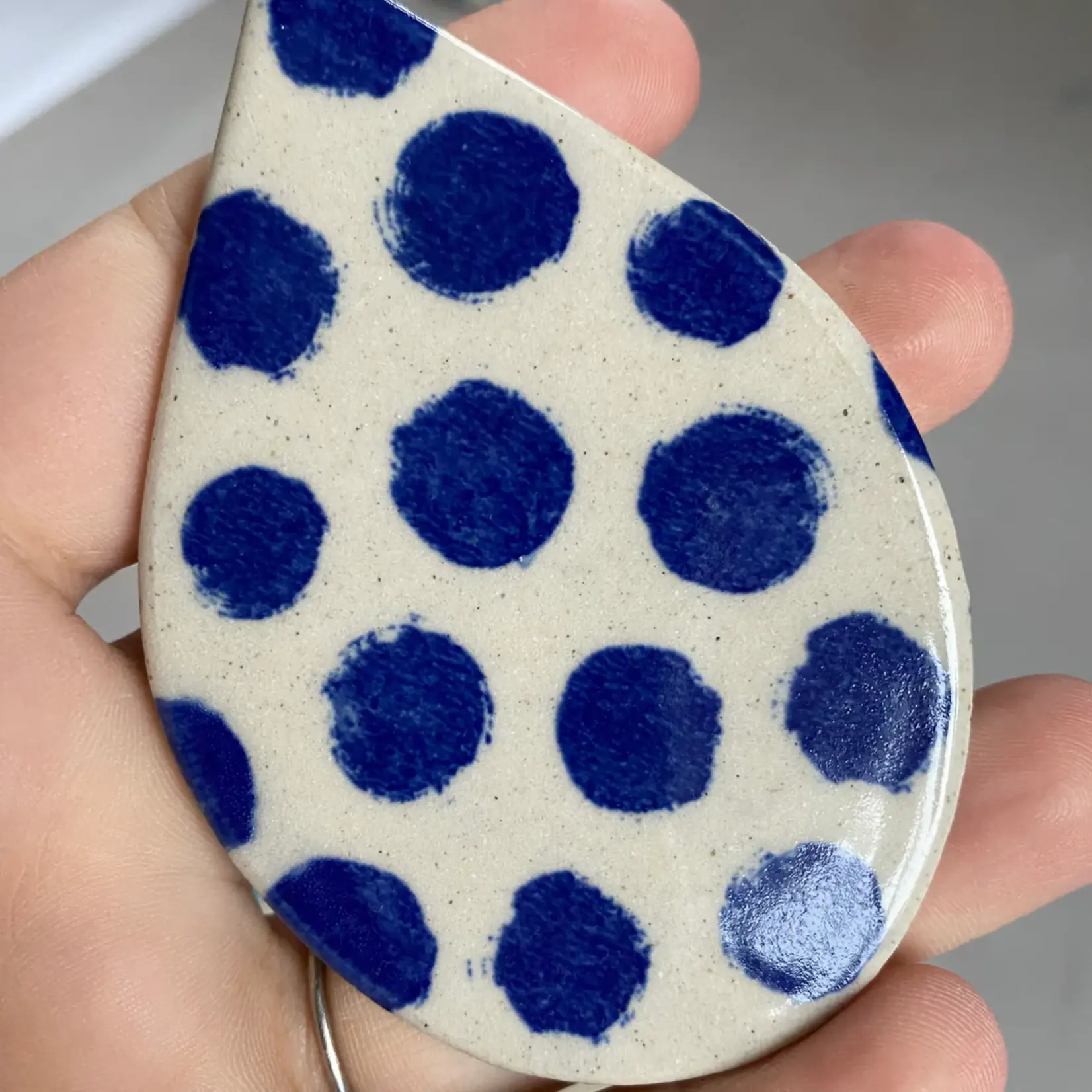Elan Pottery Transfers Polka Dots Underglaze Transfer - Blue