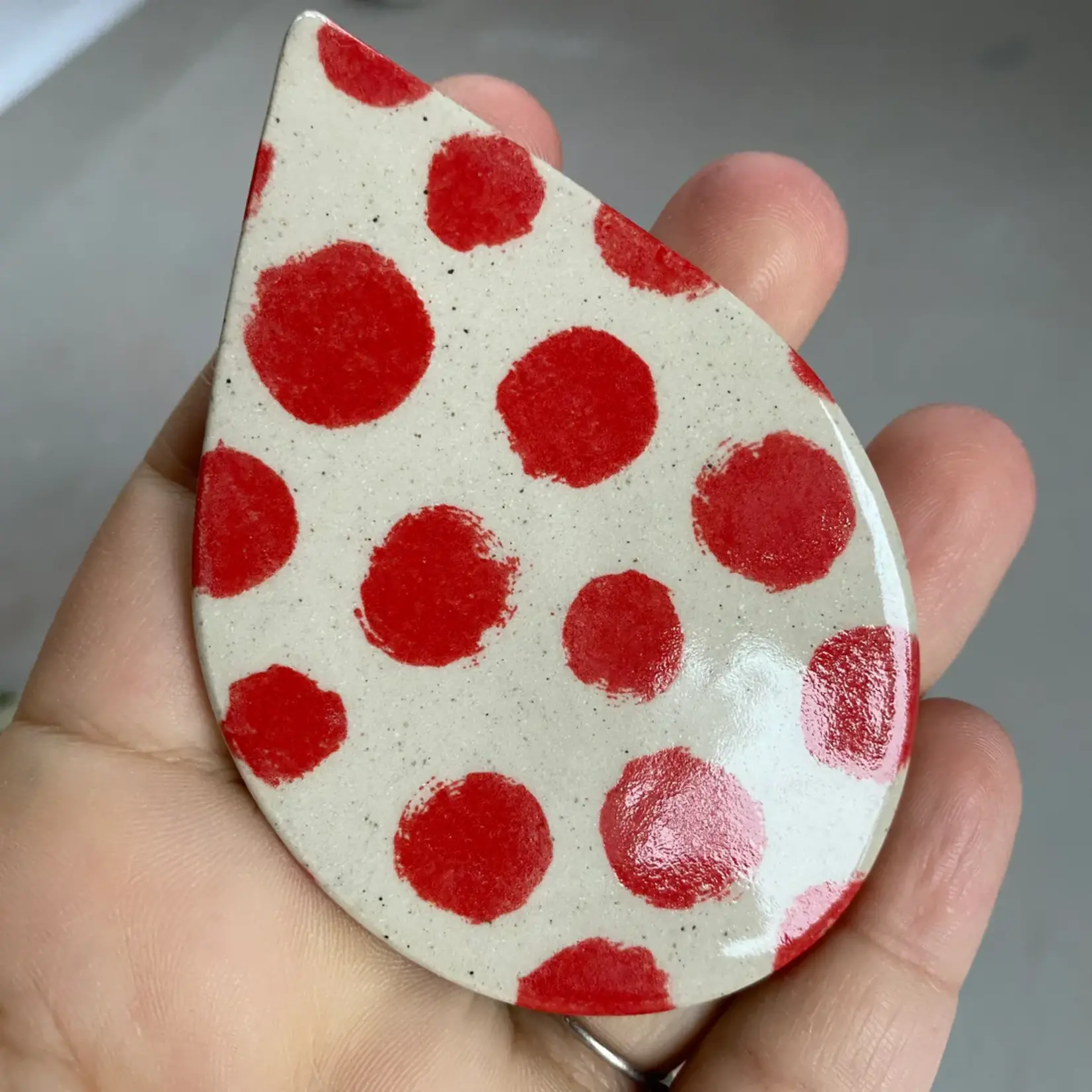 Elan Pottery Transfers Polka Dots - Underglaze Transfer - red