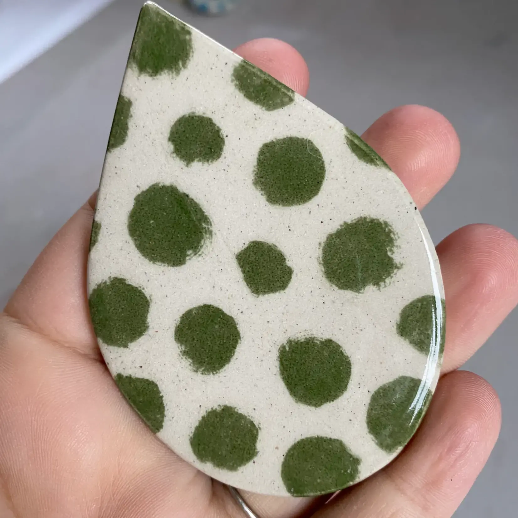 Elan Pottery Transfers Polka Dots Underglaze Transfer - Green