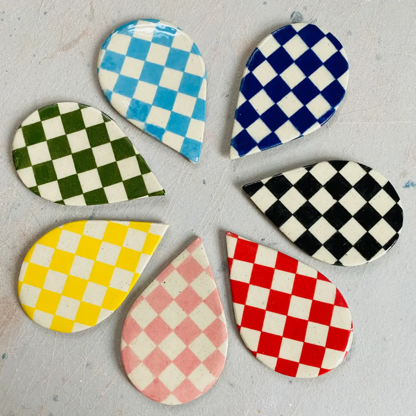 Elan Pottery Transfers Checkerboard Underglaze Transfer - Yellow