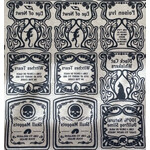 Elan Pottery Transfers Underglaze Transfer Apothecary Labels- Black