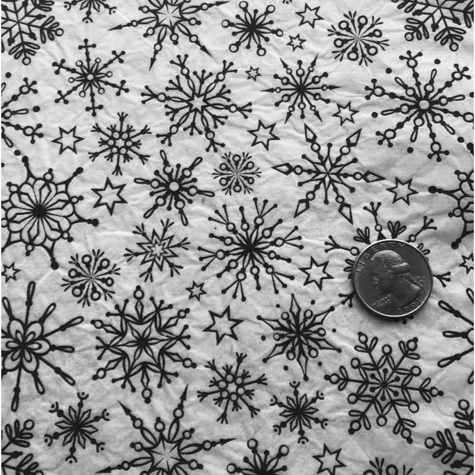 Elan Pottery Transfers Snowflakes Underglaze Transfer - Black