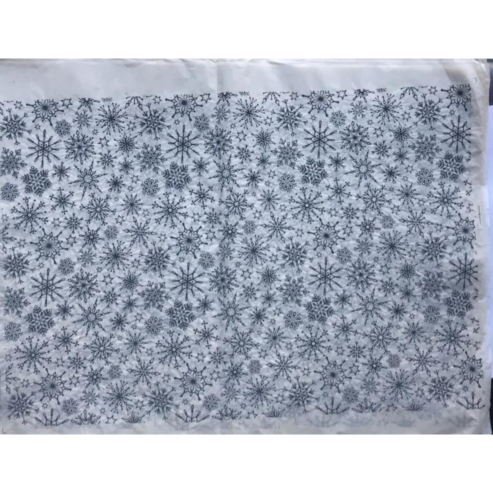 Elan Pottery Transfers Snowflakes Underglaze Transfer - Black
