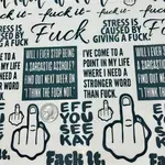 Elan Pottery Transfers Fuck It - Underglaze Transfer - Black
