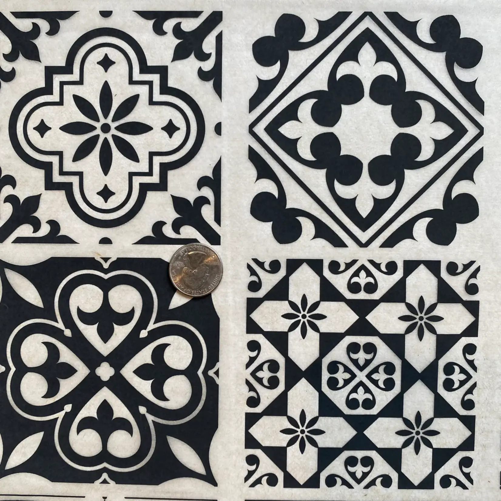 Elan Pottery Transfers Moroccan Tiles B Underglaze Transfer - Black